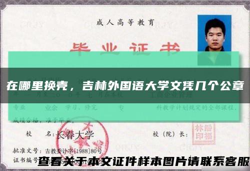 在哪里換殼，吉林外國語大學文憑幾個公章縮略圖