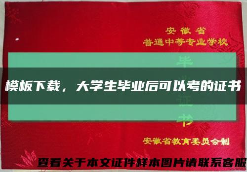 模板下載，大學生畢業后可以考的證書縮略圖