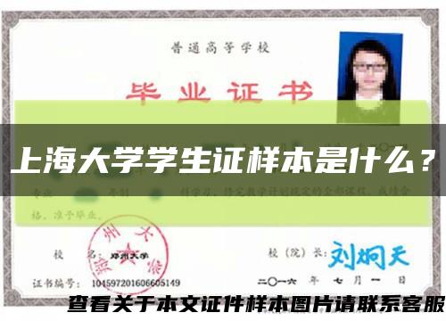 上海大學學生證樣本是什么？縮略圖