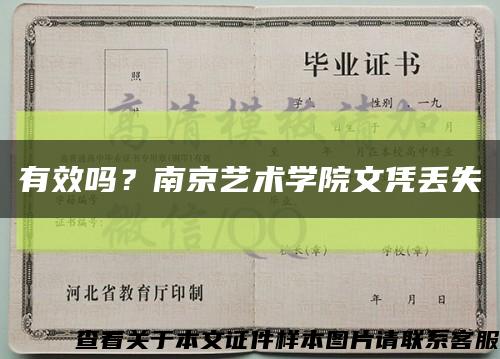 有效嗎？南京藝術學院文憑丟失縮略圖