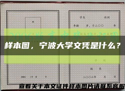 樣本圖，寧波大學文憑是什么？縮略圖