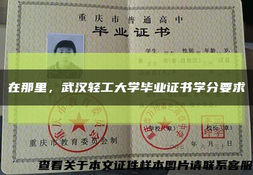 在那里，武漢輕工大學畢業證書學分要求縮略圖