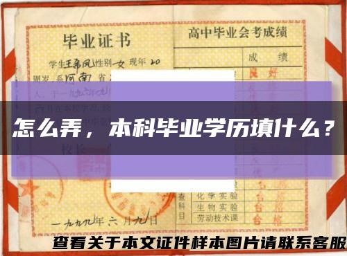 怎么弄，本科畢業學歷填什么？縮略圖