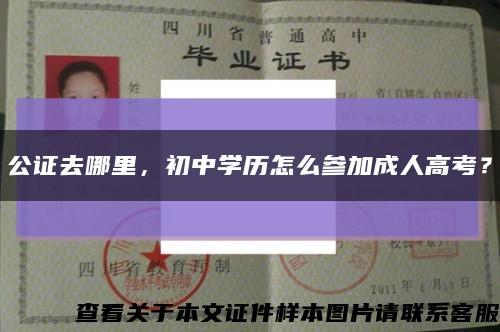 公證去哪里，初中學歷怎么參加成人高考？縮略圖