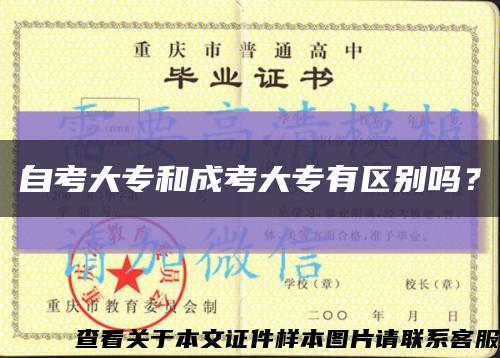 自考大專和成考大專有區別嗎？縮略圖