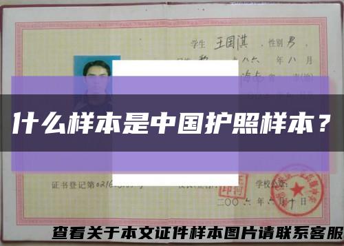 什么樣本是中國護照樣本？縮略圖