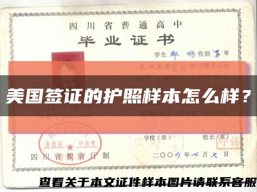 美國簽證的護照樣本怎么樣？縮略圖