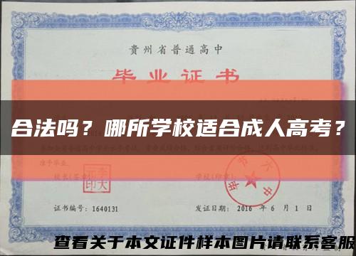 合法嗎？哪所學校適合成人高考？縮略圖