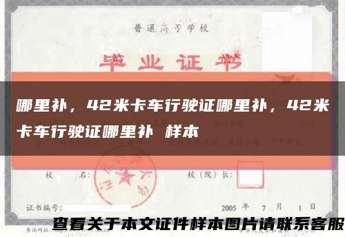 哪里補，42米卡車行駛證哪里補，42米卡車行駛證哪里補 樣本縮略圖