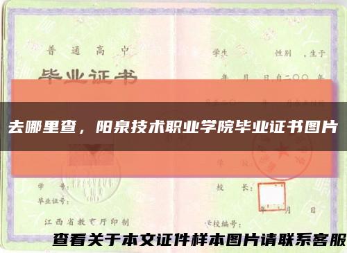 去哪里查，陽泉技術職業學院畢業證書圖片縮略圖