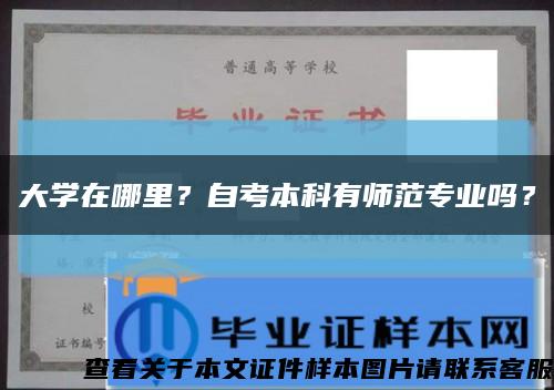 大學在哪里？自考本科有師范專業嗎？縮略圖