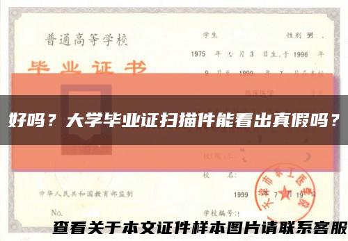 好嗎？大學畢業證掃描件能看出真假嗎？縮略圖