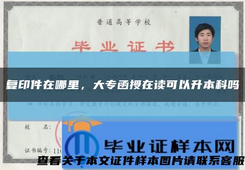 復印件在哪里，大專函授在讀可以升本科嗎縮略圖