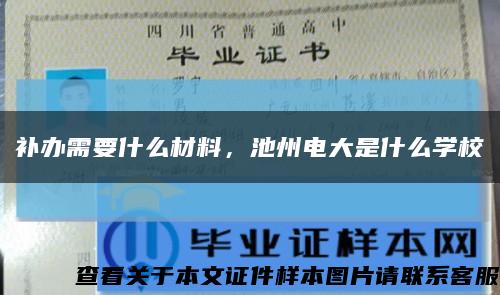 補辦需要什么材料，池州電大是什么學?？s略圖