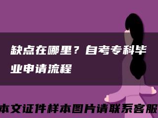 缺點在哪里？自考?？飘厴I申請流程縮略圖
