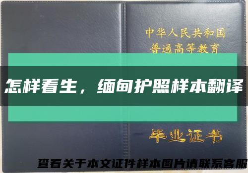 怎樣看生，緬甸護照樣本翻譯縮略圖