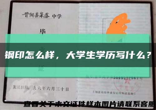 鋼印怎么樣，大學生學歷寫什么？縮略圖