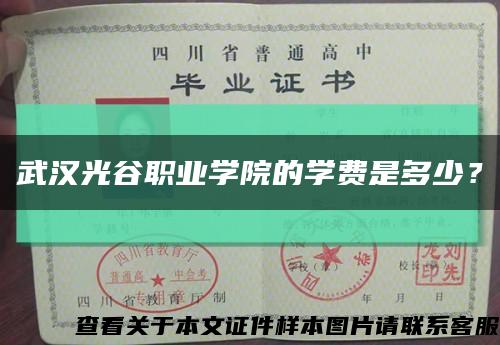 武漢光谷職業學院的學費是多少？縮略圖