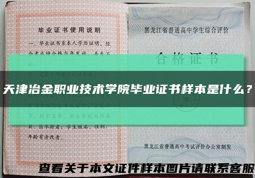天津冶金職業技術學院畢業證書樣本是什么？縮略圖
