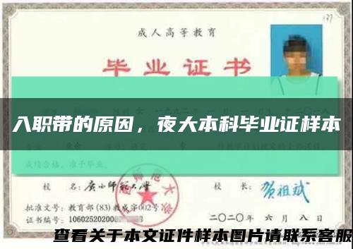 入職帶的原因，夜大本科畢業證樣本縮略圖