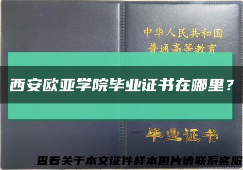 西安歐亞學院畢業證書在哪里？縮略圖