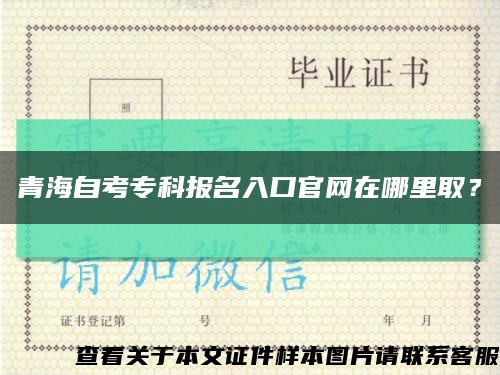 青海自考?？茍竺肟诠倬W在哪里??？縮略圖