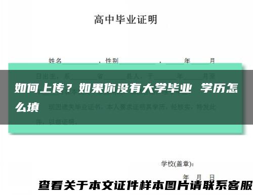 如何上傳？如果你沒有大學畢業 學歷怎么填縮略圖