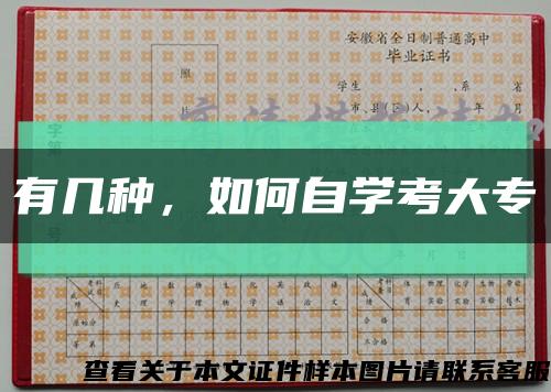 有幾種，如何自學考大?？s略圖