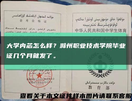 大學內芯怎么樣？滁州職業技術學院畢業證幾個月就發了?？s略圖