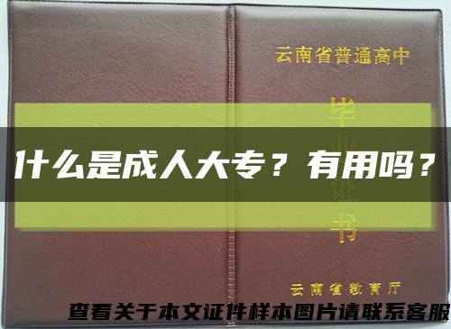 什么是成人大專？有用嗎？縮略圖