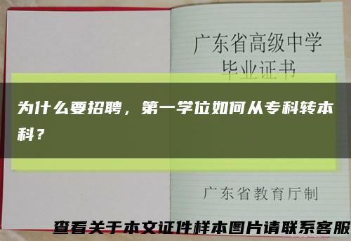 為什么要招聘，第一學位如何從?？妻D本科？縮略圖