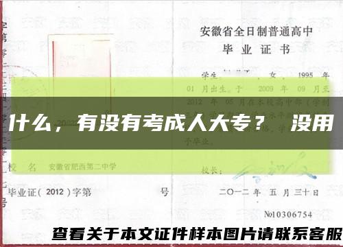 什么，有沒有考成人大專？ 沒用縮略圖