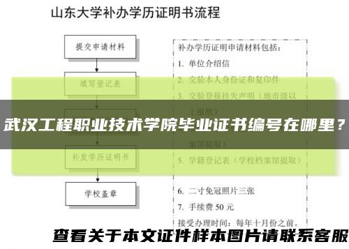 武漢工程職業技術學院畢業證書編號在哪里？縮略圖
