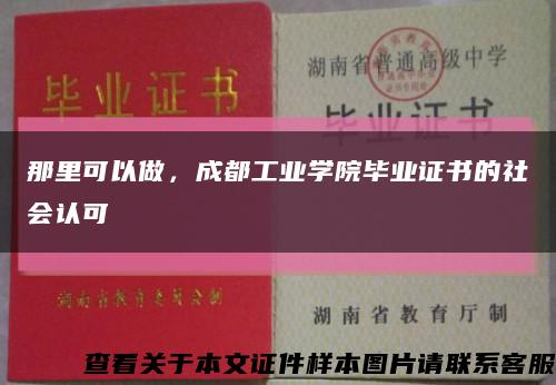 那里可以做，成都工業學院畢業證書的社會認可縮略圖