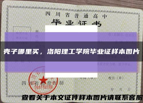殼子哪里買，洛陽理工學院畢業證樣本圖片縮略圖