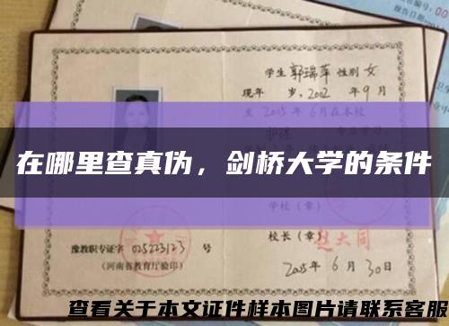 在哪里查真偽，劍橋大學的條件縮略圖