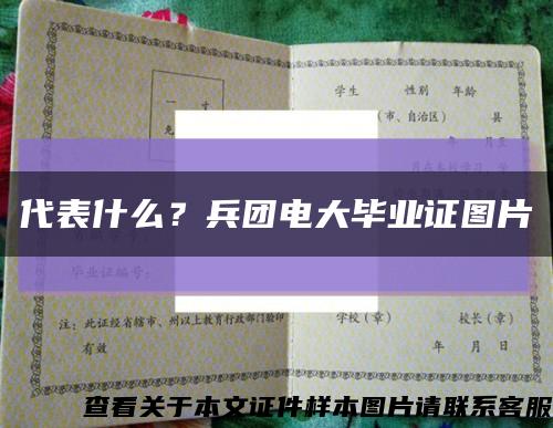 代表什么？兵團電大畢業證圖片縮略圖
