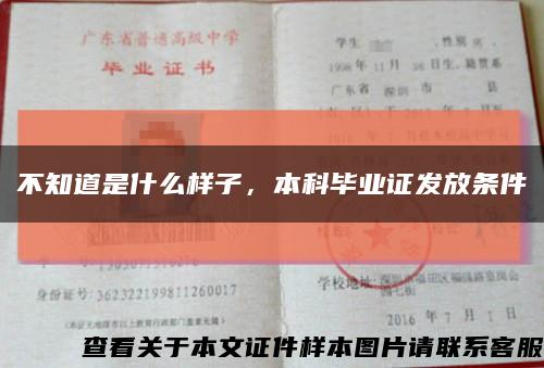 不知道是什么樣子，本科畢業證發放條件縮略圖