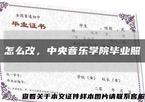 怎么改，中央音樂學院畢業照縮略圖