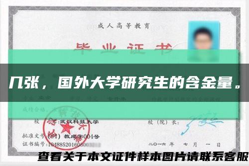 幾張，國外大學研究生的含金量?？s略圖