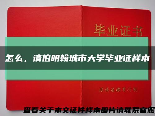 怎么，請伯明翰城市大學畢業證樣本縮略圖