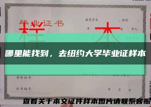 哪里能找到，去紐約大學畢業證樣本縮略圖