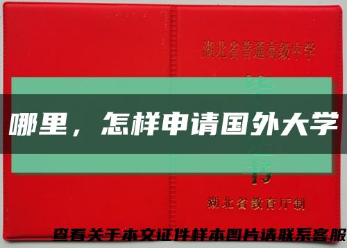 哪里，怎樣申請國外大學縮略圖