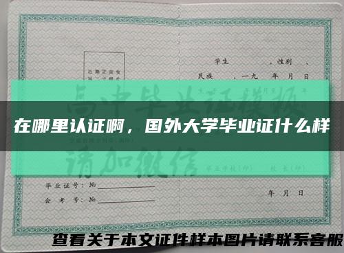 在哪里認證啊，國外大學畢業證什么樣縮略圖