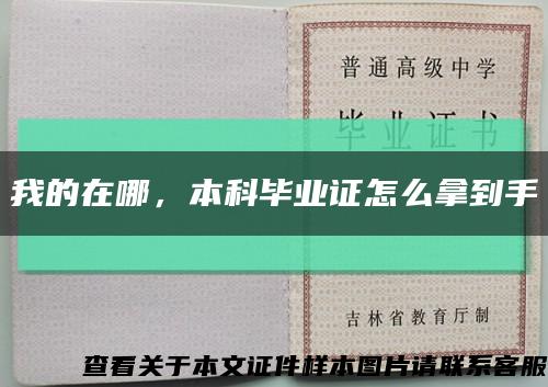 我的在哪，本科畢業證怎么拿到手縮略圖