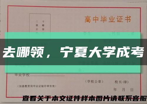 去哪領，寧夏大學成考縮略圖