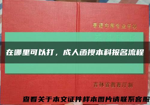 在哪里可以打，成人函授本科報名流程縮略圖