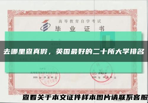 去哪里查真假，英國最好的二十所大學排名縮略圖