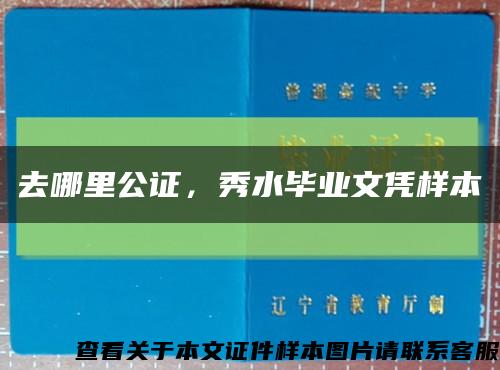 去哪里公證，秀水畢業文憑樣本縮略圖