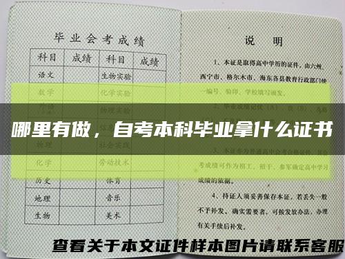 哪里有做，自考本科畢業拿什么證書縮略圖